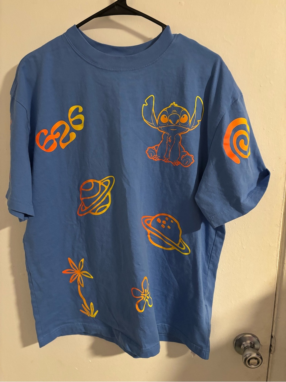 Disney Stitch Experiment 626 Blue Graphic T-Shirt Adult Large